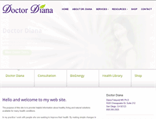 Tablet Screenshot of doctordiana.com